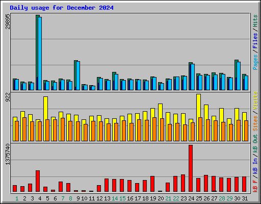 Daily usage for December 2024