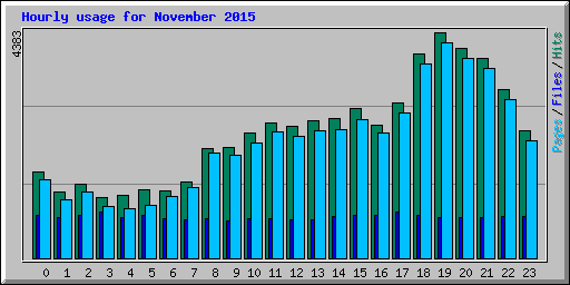 Hourly usage for November 2015