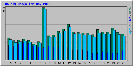 Hourly usage for May 2016