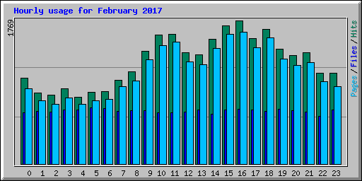 Hourly usage for February 2017