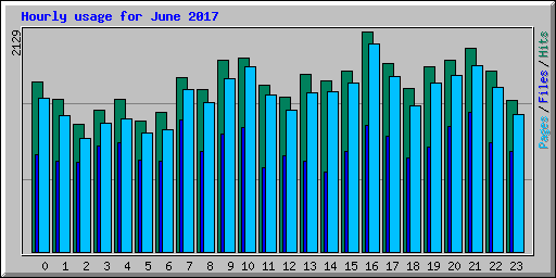 Hourly usage for June 2017