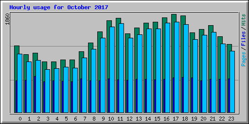 Hourly usage for October 2017