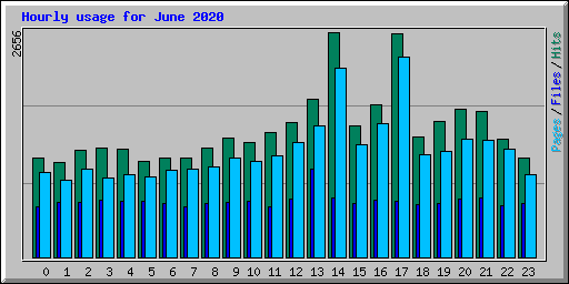 Hourly usage for June 2020
