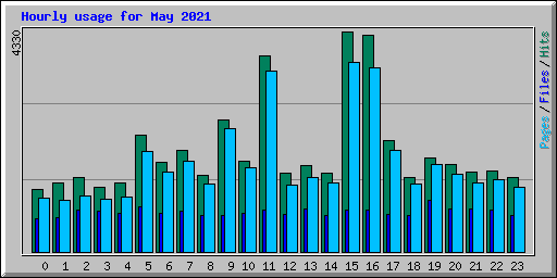 Hourly usage for May 2021