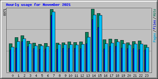 Hourly usage for November 2021