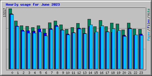 Hourly usage for June 2023