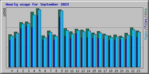 Hourly usage for September 2023