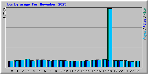 Hourly usage for November 2023