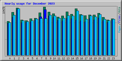 Hourly usage for December 2023