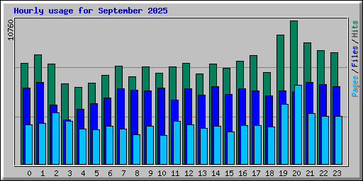Hourly usage for September 2025