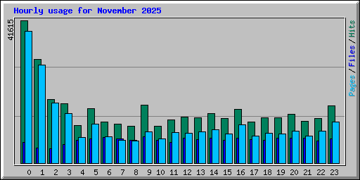 Hourly usage for November 2025