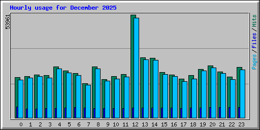 Hourly usage for December 2025