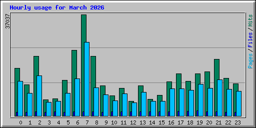 Hourly usage for March 2026
