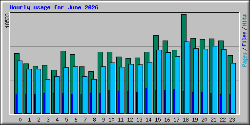 Hourly usage for June 2026