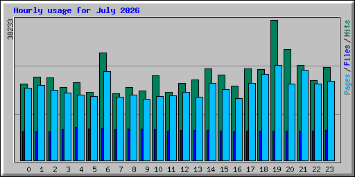 Hourly usage for July 2026
